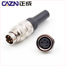 M16 C091 female straight cable metal connector with internal strain relife and metal locking ring  2-24 pin